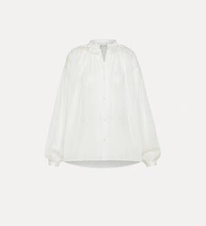 NEW FORTE FORTE women's fringed voile shirt in white